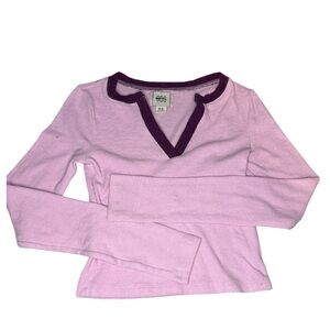 Urban Outfitters Fitted Pink/Purple Long Sleeve Top